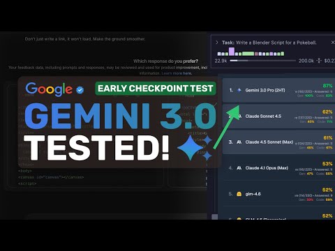 Gemini 3.0 Pro (Early Checkpoint - Tested): OH MY GOD! IT'S #1 & This IS THE CRAZIEST SOTA Model!