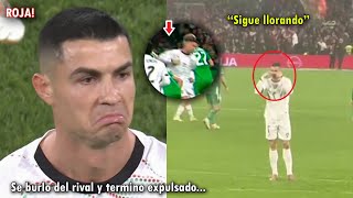 ASI FUE LA ROJA y LOS GESTOS de CRISTIANO RONALDO tras ser EXPULSADO hoy con PORTUGAL