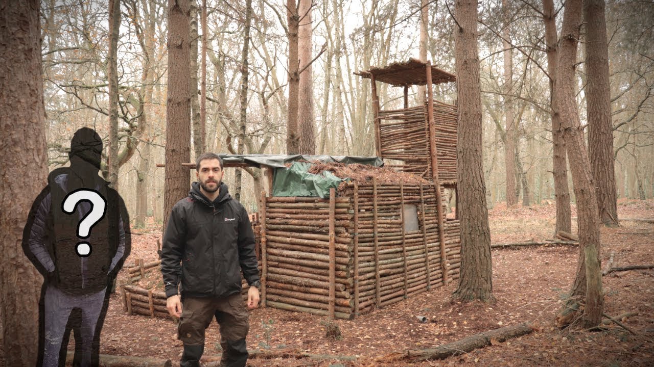 Bushcraft Camp with a Subscriber - Deer Meat, Axe, Knife, Camp Food