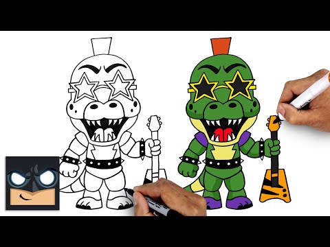 How To Draw Montgomery Gator - Five Nights at Freddy\'s Security Breach (Draw & Color)