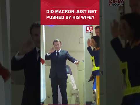 Was That a Push? Macron and Brigitte’s Viral Clip Raises Eyebrows | #etnow #emmanuelmacron #shorts