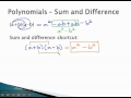 Sum and Difference of Polynomials