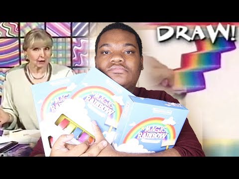 I bought the rainbow art sponge we saw on TV in our childhood