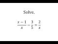 Rational Equations and Their Solutions