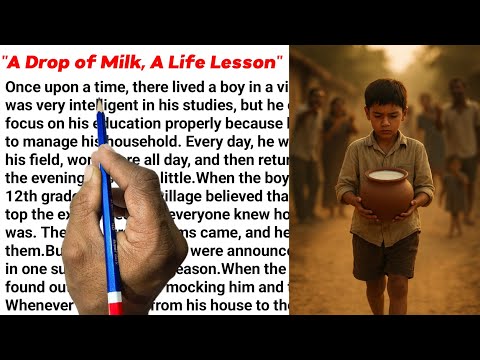 एक बूंद दूध की कहानी ||English Reading||English Story || English padhna kaise sikhe?