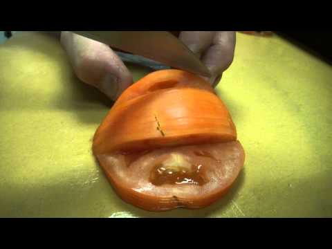 Sharpest Knife in the World Slices Tomato Super Thin - How To Make Sushi Series
