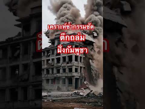 หรือว่าธรณีพิโรธ! ตึกถล่มฝั่งกัมพูชา ห่างจากชายแดนไทย 2 กม.#ข่าวไทยรัฐ#thairath#ข่าวด่วน#อุบัติเหตุ