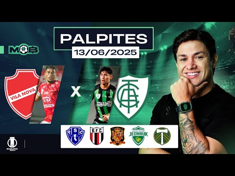 PALPITES DE FUTEBOL PARA O DIA 13 06 2025 + BILHETE PRONTO (SEXTOU NO MUNDO BET)