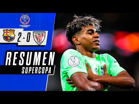 BARCELONA vs ATHLETIC CLUB 2-0 | GOLES y RESUMEN del PARTIDO | SUPERCOPA 2025