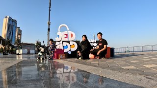 Jalan pagi di laut merah jeddah saudi arabia bersama anak istri @NengMputTea