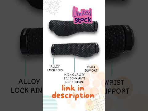 Bicycle Grips Silicone, Wrist Support, Lockon Rings. For MTB & Hybrid Bike. Accessories & Parts