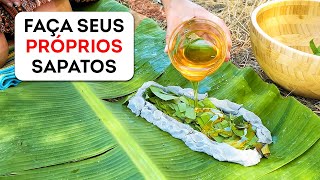 Faça seus próprios sapatos usando materiais 100% naturais - Tutoriais de artesanato tradicional 🌿👣
