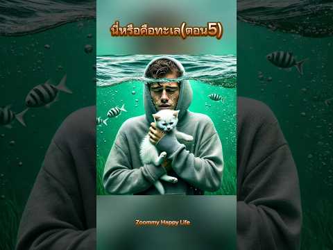 นี่หรือคือทะเล(ตอน5)#ฟีด  #ai #cat #catlover #love #การ์ตูน @ZoommyHappyLife