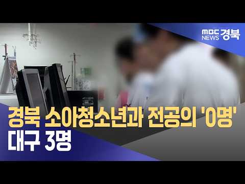 <strong>경북</strong> 소아청소년과 전공의 '0명'..대구 3명