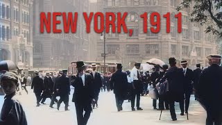 OLD VERSION New York City in 1911 - Restored Footage