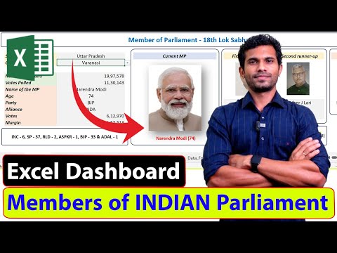 543 Members of Indian Parliament - Excel Dashboard