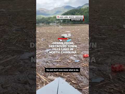 Debris from destroyed town fills lake in North Carolina