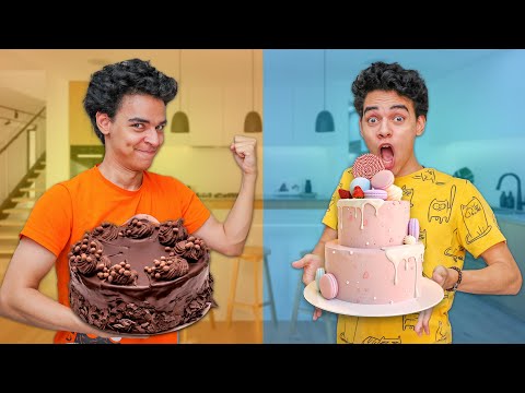 تحدي الطبخ افضل واحد يعمل كيك 🍰