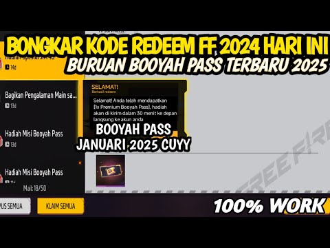 KODE REDEEM FF!! KODE REDEEM FREE FIRE TERBARU 2 Januari 2025 HARI INI‼️