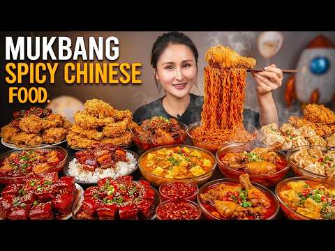 CHINESE SPICY FIRE NOODLES MUKBANG EATING | 불닭볶음면 먹방 | 매운삼겹살 먹방 | 불닭밥/중국먹방/당면 치킨 | 중국 면먹방 리얼사운드 먹방