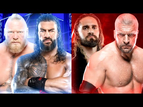 Roman Reigns & Brock Lesnar Vs Seth Rollins & Triple H WWE 2K25