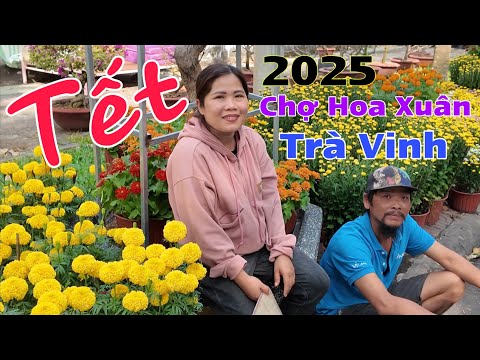 Chợ Hoa Xuân 2025 Trà Vinh Nhộn Nhịp Người Bán Giá Lô Thuê Rẻ Nhất Nhì Miền Tây | Khương Nhựt Minh