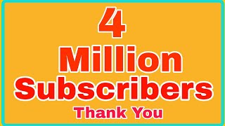 4 MILLION SUBSCRIBERS (Family) Thank you dear friends 💖🎉🎉💖