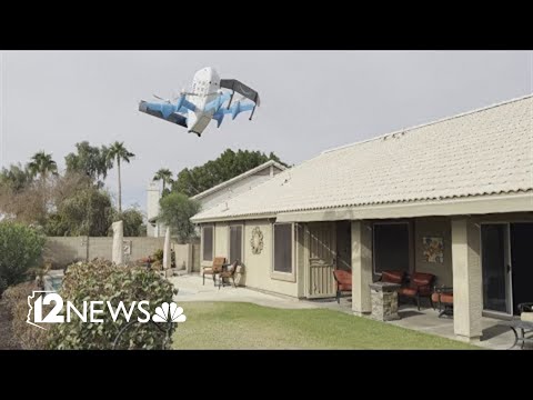 YouTube video thumbnail: Amazon Prime Day Features Delivery Drones in Arizona