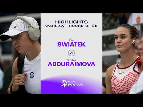 Iga Swiatek vs. Nigina Abduraimova | 2023 Warsaw Round of 32 | WTA Match Highlights