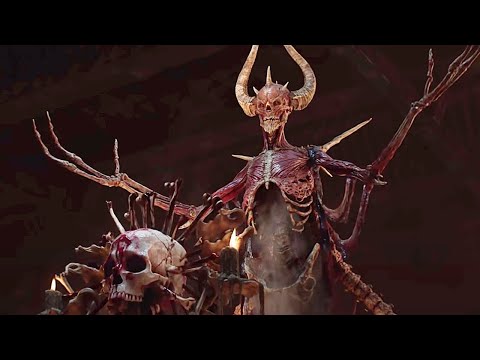 DIABLO 2 Mephisto Turns Diablo Into Giant Monster Scene Cinematic 4K