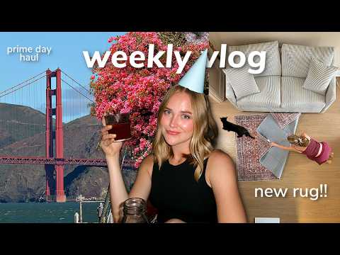 WEEK IN MY LIFE: new rug, prime day hauls, skincare & closet organizing