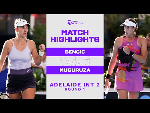 Belinda Bencic vs Garbiñe Muguruza | 2023 Adelaide International 2 | WTA Match Highlights