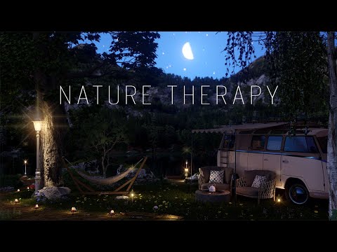 Cozy Camping Ambience –Occasional Rain, Crackling Fire & Nature Sounds for Deep Sleep and Relaxation