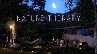 Cozy Camping Ambience –Occasional Rain, Crackling Fire & Nature Sounds for Deep Sleep and Relaxation
