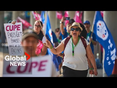 YouTube video thumbnail: Toronto Pearson Airport "Eerily Quiet" as Air Canada Cancels Hundreds More Flights