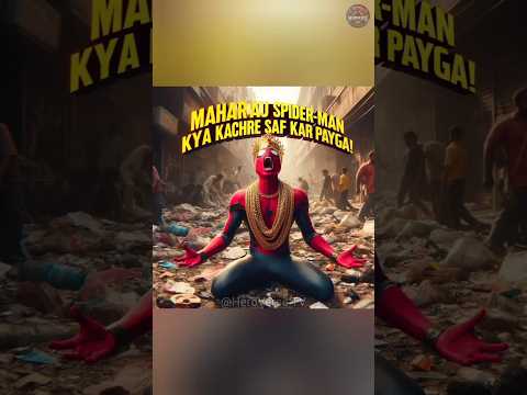 Maharaj Spider-Man Kaise Saff Karega Saher Ke Kachre !!!! #shorts #spiderman #marvel #dc #avengers