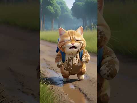 orange cats teach lesson tiger #funny #funnycats #shorts #shortsfeed  #animation #cartoon #cat
