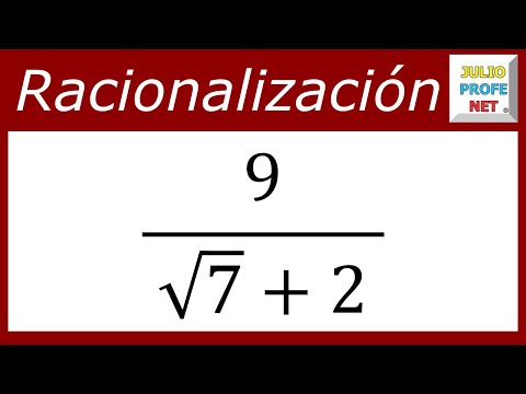 Racionalizar denominador binomio | Ej. 1 #julioprofe