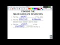 Exploring Mean Absolute Deviation