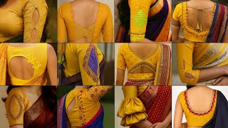 Yellow Blouse Design | Yellow Colour Blouse Design | Blouse Neck Designs | Blouse Sleeves Design 😍
