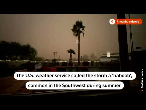 YouTube video thumbnail: Huge Dust Storm Over Arizona Airport Grounds Flights