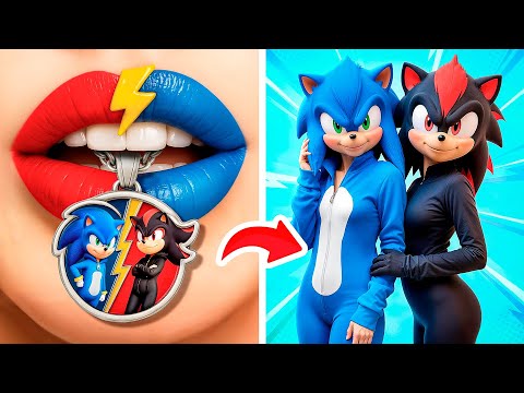 İnekten Güzelliğe Süper Sonic ve Shadow! Olağanüstü Süper Kahraman Makyajı!