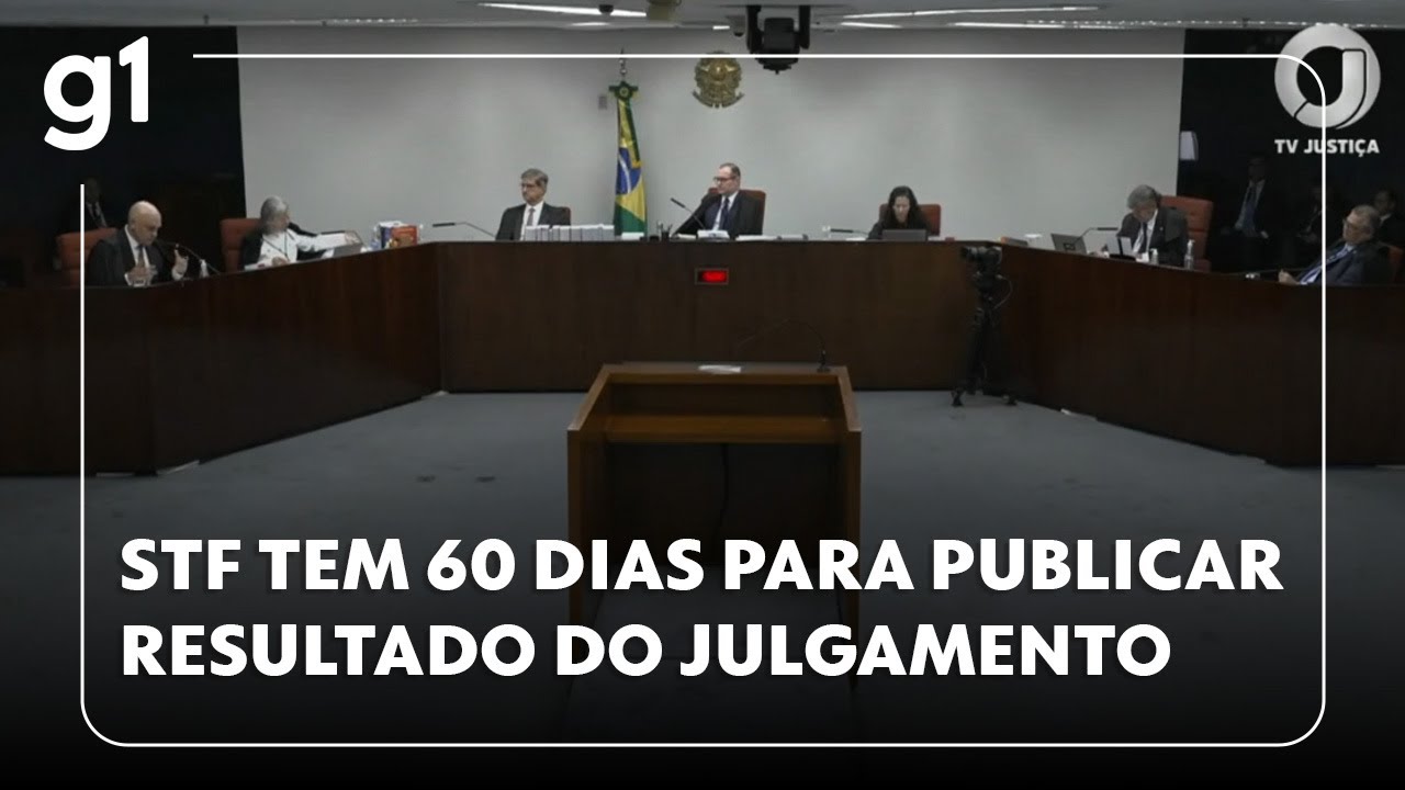 STF tem 60 dias para publicar resultado do julgamento