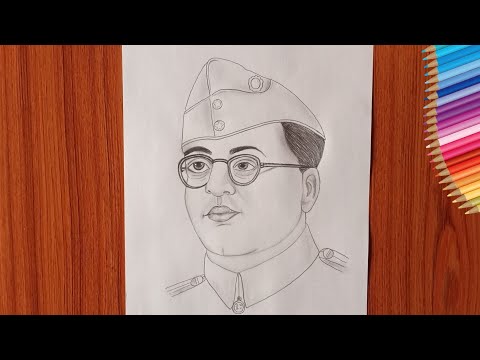 How to draw netaji subhash chandra bose | Netaji drawing | Subhash chandra bose drawing