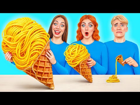 Provocarea Mâncare Mare, Medie Și Mică Placă | Rețete Fantastice de Bucătărie Multi DO Challenge