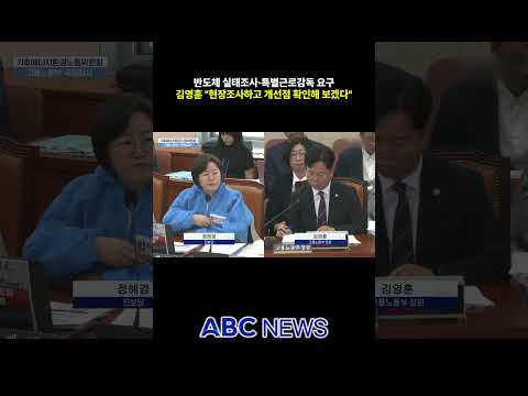 반도체 특별근로감독…<strong>김영훈</strong> "확인해 보겠습니다"