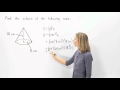 Calculating the Volume of a Cone