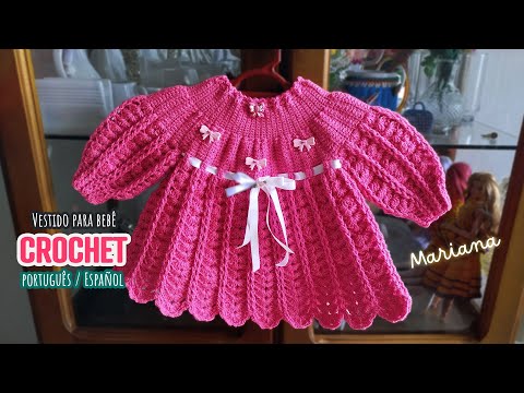 Vestido de crochê para bebê/criança 👧 Mariana