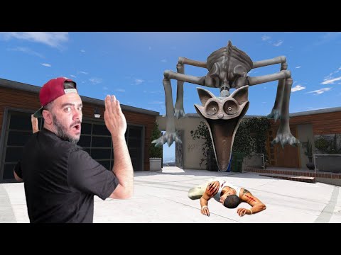 DEV CATNAP FRANKLININ EVINE GIRDI YEDI - GTA 5 MODS