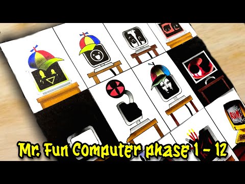 Dibujo Incredibox Sprunki ( Mr. Fun Computer ) FASE 1 a FASE 12⚠️ dibuja COMO UN PRO SPRUNKI FASES